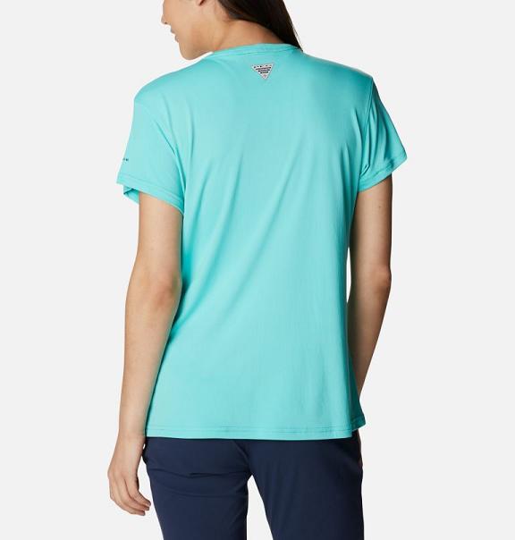 Columbia PFG Respool T-Shirt Blue For Women's NZ94170 New Zealand